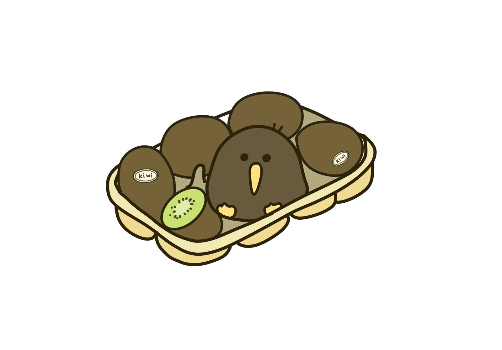 Kiwi喂食互动原画